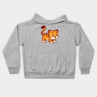 Cute Tiger Playing Cartoon Kids Hoodie